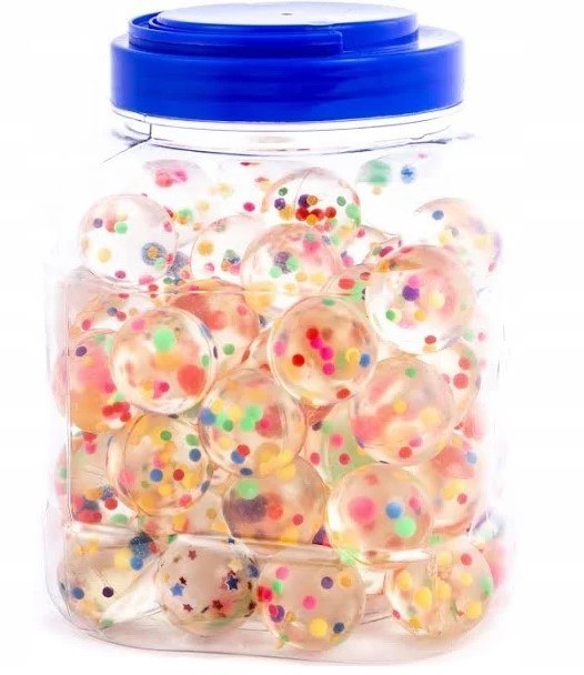 RUBBER BALL 3CM JAR A 60 TOYS 0720P MID TOYS